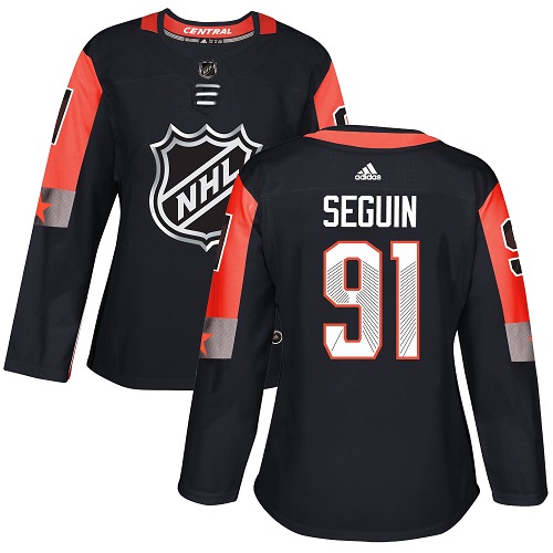 Adidas Dallas Stars #91 Tyler Seguin Black 2018 All-Star Central Division Authentic Women Stitched NHL Jersey